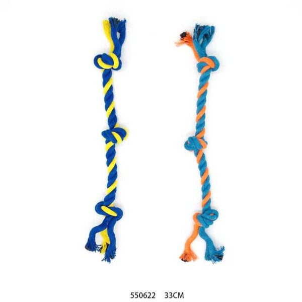 Παιχνίδι σκύλου σχοινί με κόμπους - 33cm - 550622