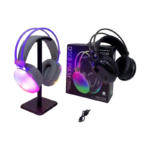 Ασύρματα ακουστικά Bluetooth LED - Headphones - PG580 - RGB - 212058 - Black