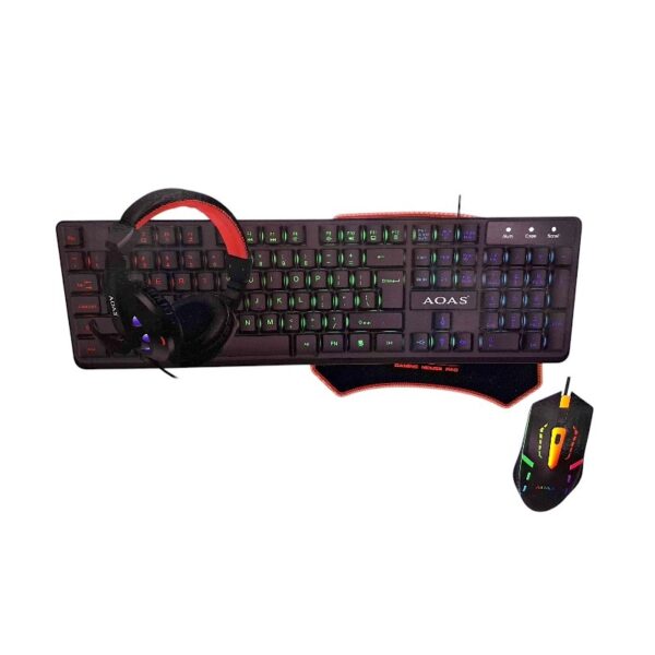 Πλήρες σετ Gaming 4 σε 1 - LED RGB - WB1077 - AOAS - 655181