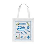 Υφασμάτινη τουριστική τσάντα καμβάς - Chalkidiki - 40x35cm - 221004